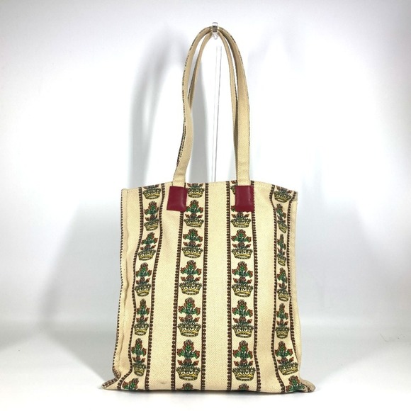 GUCCI GARDEN Shoulder Bag, Tote Canvas, Women's, Red, Beige - Picture 1 of 10
